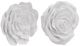 A & B Home 2-Piece White Rose Hanging Wall Floral Accent Set-0