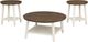 New Classic® Home Furnishings Flaherty 3-Piece Brown/White Occasional Table Set-0