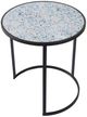 A & B Home 2-Piece Blue and White Nesting Tables with Black Metal Base -3