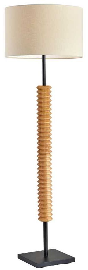Adesso® Judith Black Floor Lamp-0