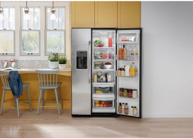 GE® 33 in. 23.0 Cu. Ft. Fingerprint Resistant Stainless Steel Side-by-Side Refrigerator-10
