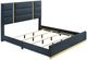 Coaster® Ines 5-Piece Navy/White High Gloss Queen Panel Bedroom Set-1