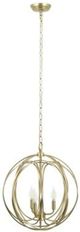 YHD Satin Brass 3-Light Chandelier-0