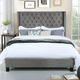 Furniture of America® Ryleigh Gray Queen Panel Bed-4
