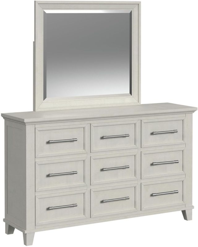 Elements International Canterbury Ivory Dresser and Mirror-0