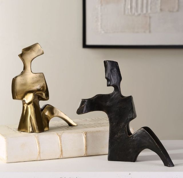Uttermost® Affection 2-Piece Bronze/Gold Sculpture Set-1