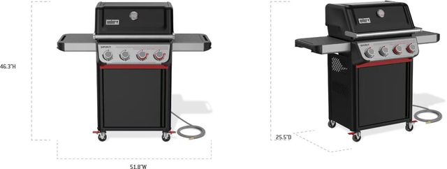 Weber® Spirit® E-425C 4-Burner Black Freestanding Natural Gas Grill-1