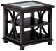 Jofran Inc. Panama Brown Glass Top End Table with Brown Base-0