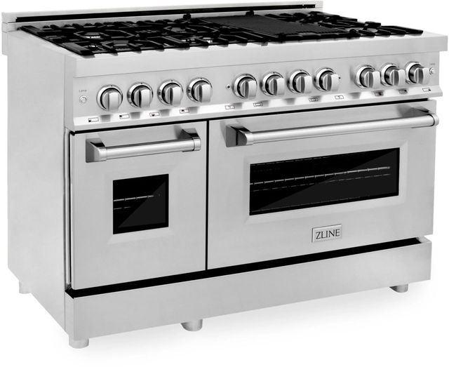 ZLINE 3 Piece Stainless Steel Dual Fuel Kitchen Package-1
