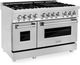 ZLINE 3 Piece Stainless Steel Dual Fuel Kitchen Package-1
