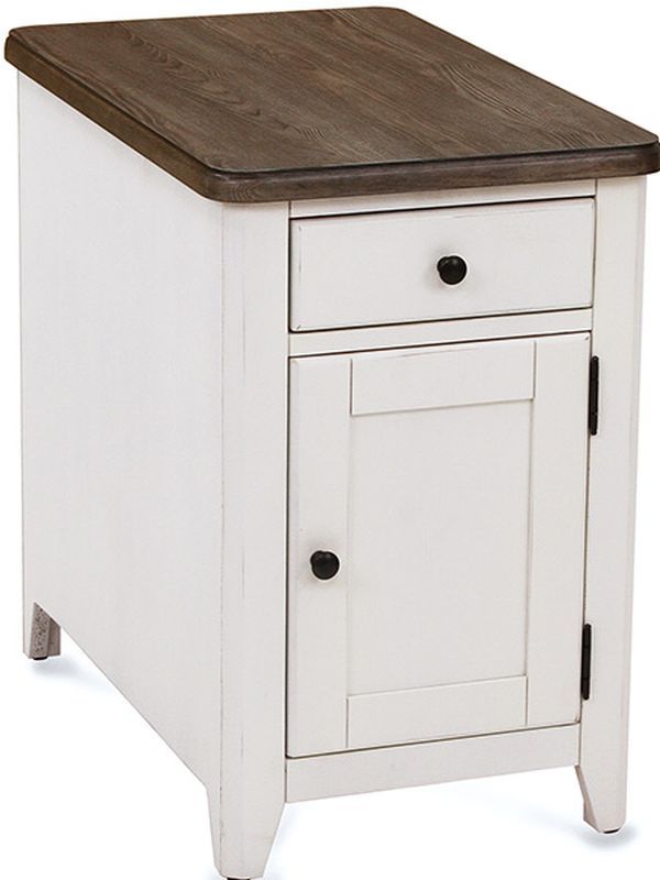 Peters-Revington™ Casual Choices™ Light Gray Chairside Table with White Base-0