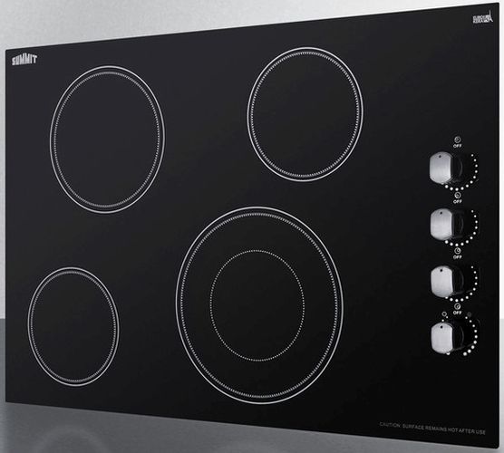 Summit® 30" Black Electric Cooktop-3