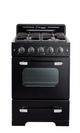 Unique® Appliances Classic Retro 24" Midnight Black Freestanding Natural Gas Range-0