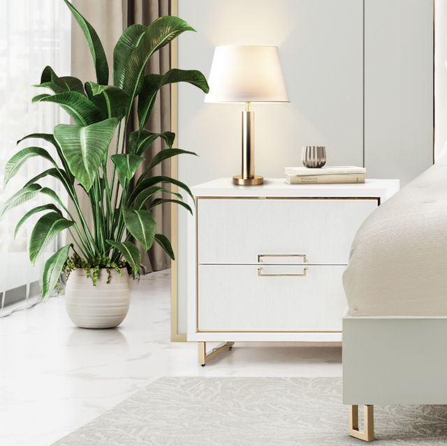 Michael Amini® Palm Gate Cloud White Nightstand-1