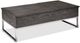 Mazin Furniture Harmony Gray Lift Top Coffee Table with Chrome Base -0