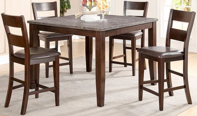 American Wholesale Furniture Blue Stone 5-Piece Light Cherry Pub Dining Set-0
