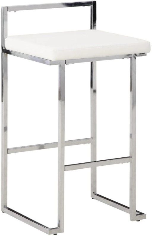 Signature Design by Ashley® Madanere White/Chrome Bar Stool-0