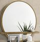 Coaster® Arini Sand Wash Round Vanity Wall Mirror with Shelf-3