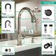 Hansgrohe Talis C Polished Nickel High Arc 2-Spray Pull-Down Kitchen Faucet-2
