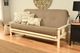 Kodiak Furniture Monterey Linen Stone/Antique White Full Futon with Mattress-1