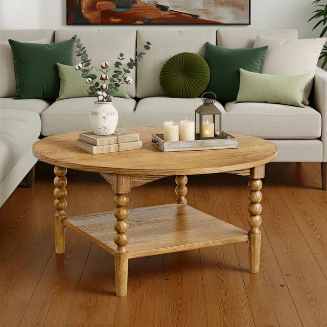 Martin Svensson Turned Wood Prairie Oak Coffee Table-1