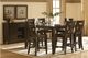 Mazin Furniture Crown Point 7-Piece Warm Merlot Counter Height Dining Table and Chair Set-0