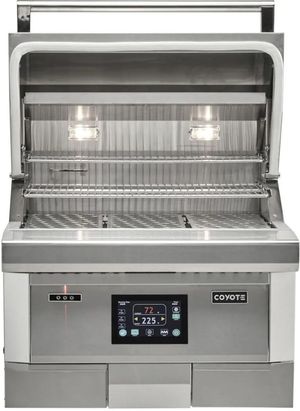 Front view of the Coyote® 36" Built-In Pellet Stainless Steel Grill