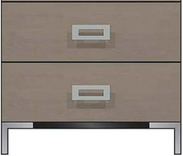 Country View Woodworking Customizable American Modern Brown Maple 5-Drawer Metal Legs Chest-1