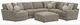Jackson Furniture Turner 6-Piece Mushroom Modular Sectional with Ottoman-0