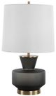 Uttermost® Trentino Antiqued Brass/Frosted Black Table Lamp-0