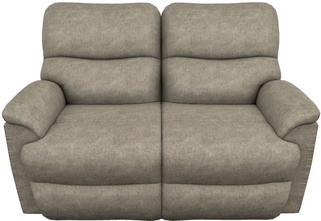 La-Z-Boy® Trouper Sable Power Reclining Loveseat with Headrest and Lumbar-1
