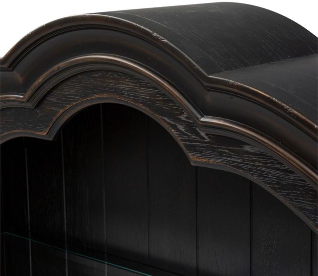 Liberty Furniture Chesapeake Wire Brushed Antique Black Credenza Hutch-2