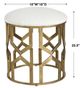 Uttermost® Trellis Crisp White Accent Stool-2