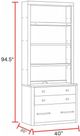 Parker House® Breckenridge Medium Brown 40" Lateral File and Hutch-1