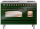 Ilve® Nostalgie II Series 48" Emerald Green Pro Style Dual Fuel Range-1
