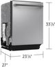 Samsung Bespoke AI 24" Fingerprint Resistant Stainless Steel Top Control Built-In Smart Dishwasher-3