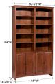 Whittier Wood® Furniture Customizable McKenzie 4-Door 48" Bookcase-1