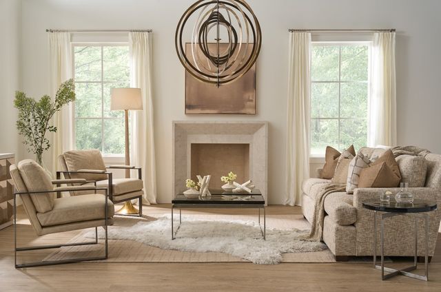 Universal Explore Home™ Avaline Smoke Jordan Side Table with Antique Nickel Base-1