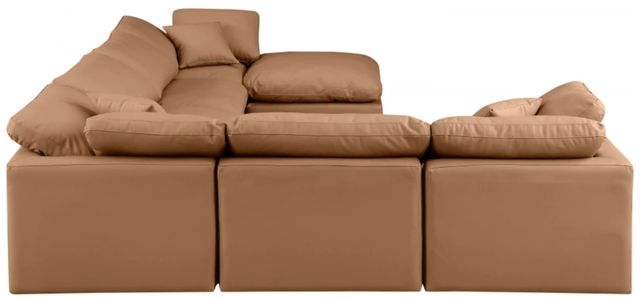 Meridian Furniture Indulge 7-Piece Cognac Leather Modular Sectional-2