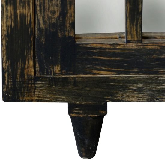 Harp & Finial® Rourke Antique Mirror/Matte Black Sideboard-2