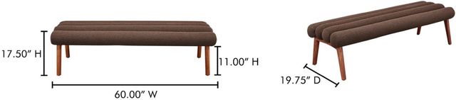 Moe's Home Collection Arlo Deep Brown Bench-2