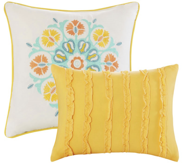 Olliix by Intelligent Design Nina Multi-Colored Twin/Twin XL Reversible Coverlet Set-1