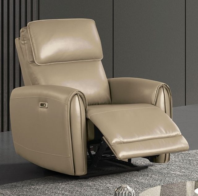 Furniture of America® Schlieren Beige Power Recliner-1