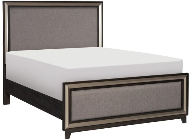 Homelegance® Grant Ebony/Silver Eastern King Panel Bed-0