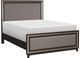 Homelegance® Grant Ebony/Silver Eastern King Panel Bed-0