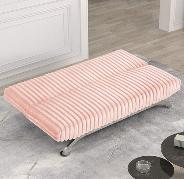 Furniture of America® Villeneuve Pink Futon Sofa Bed-3