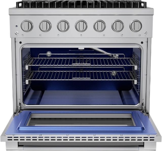 Hauslane HausPro 36" Stainless Steel Pro-Style Dual Fuel Range with Stainless Steel Knobs-2