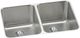 Elkay Lustertone® Classic Lustrous Satin 31-1/4" x 20" x 9-7/8" Double Bowl Undermount Sink with Perfect Drain®-0
