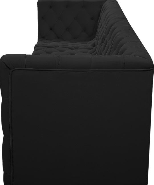 Meridian Furniture Tuft Black Velvet 128" Modular Sofa-2
