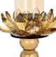 A & B Home Yellow Glass Candle Holder-1